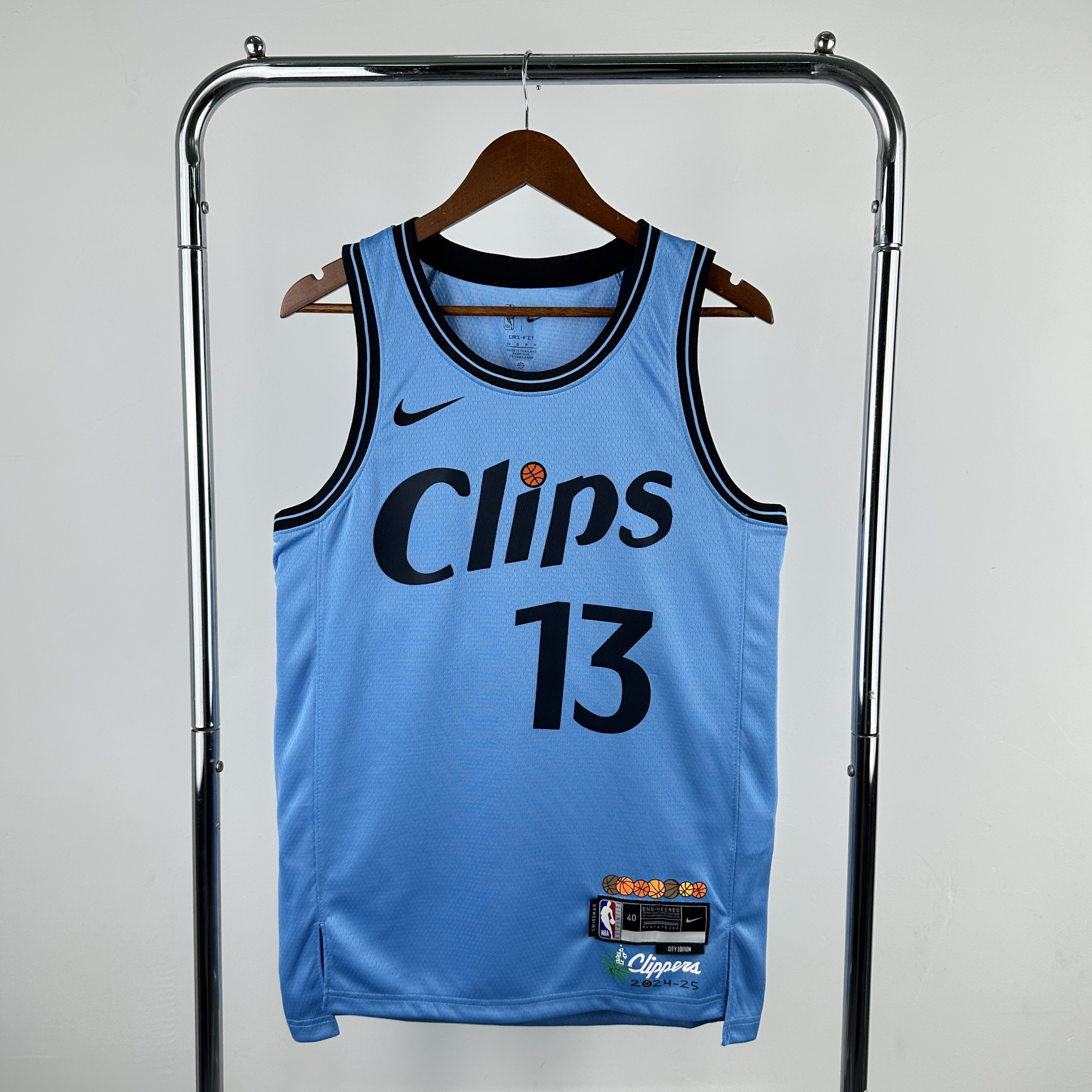 Men Los Angeles Clippers #13 George Light Blue City Edition Season Nike 2025 NBA Jersey->los angeles clippers->NBA Jersey